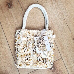 Handcrafted In India Shoulder Beaded Bag Genuine Shell Beach Viral Tiktok RARE